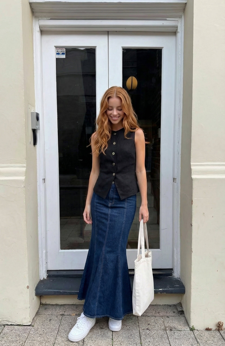 Modenaire Tailored Sleeveless Button-Up Vest, Alternate, color, Black