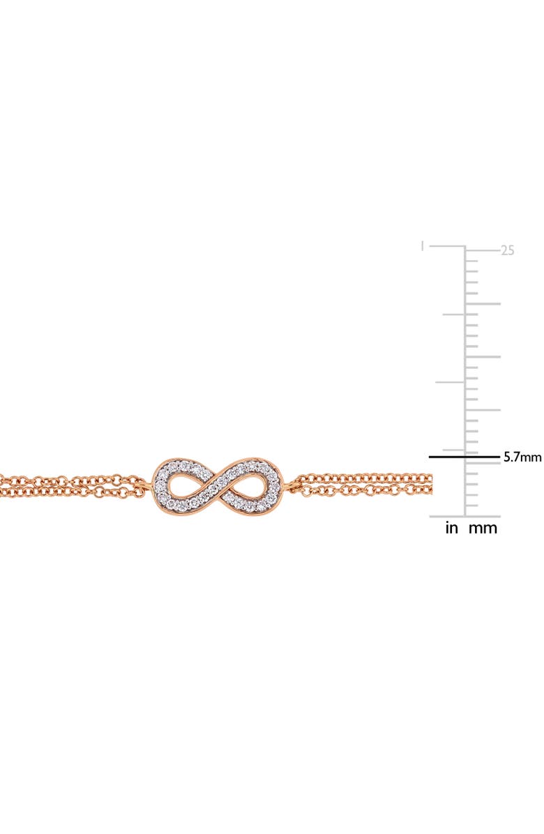 Julianna B. Diamond Infinity Bracelet 14k Rose Gold, Alternate, color, 