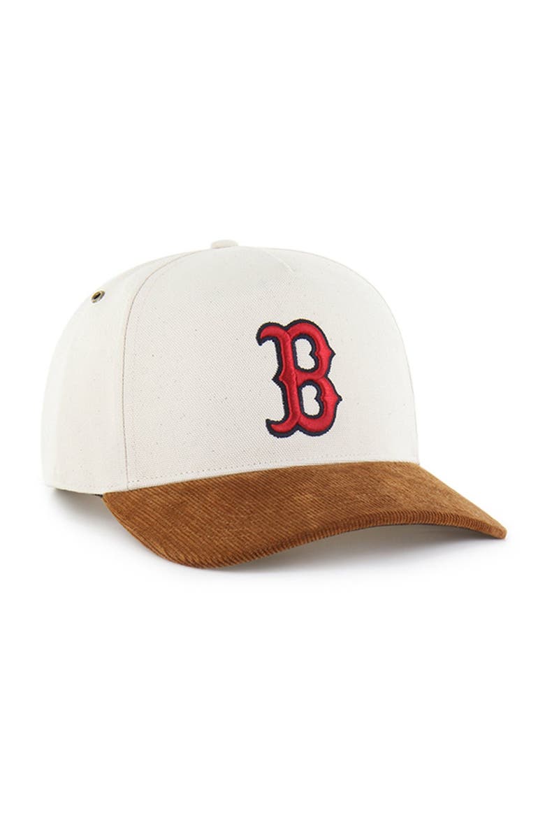 Men's Carhartt x '47 Natural/Brown Boston Red Sox Undyed Relaxed Hitch Adjustable Hat, Alternate, color, Natural