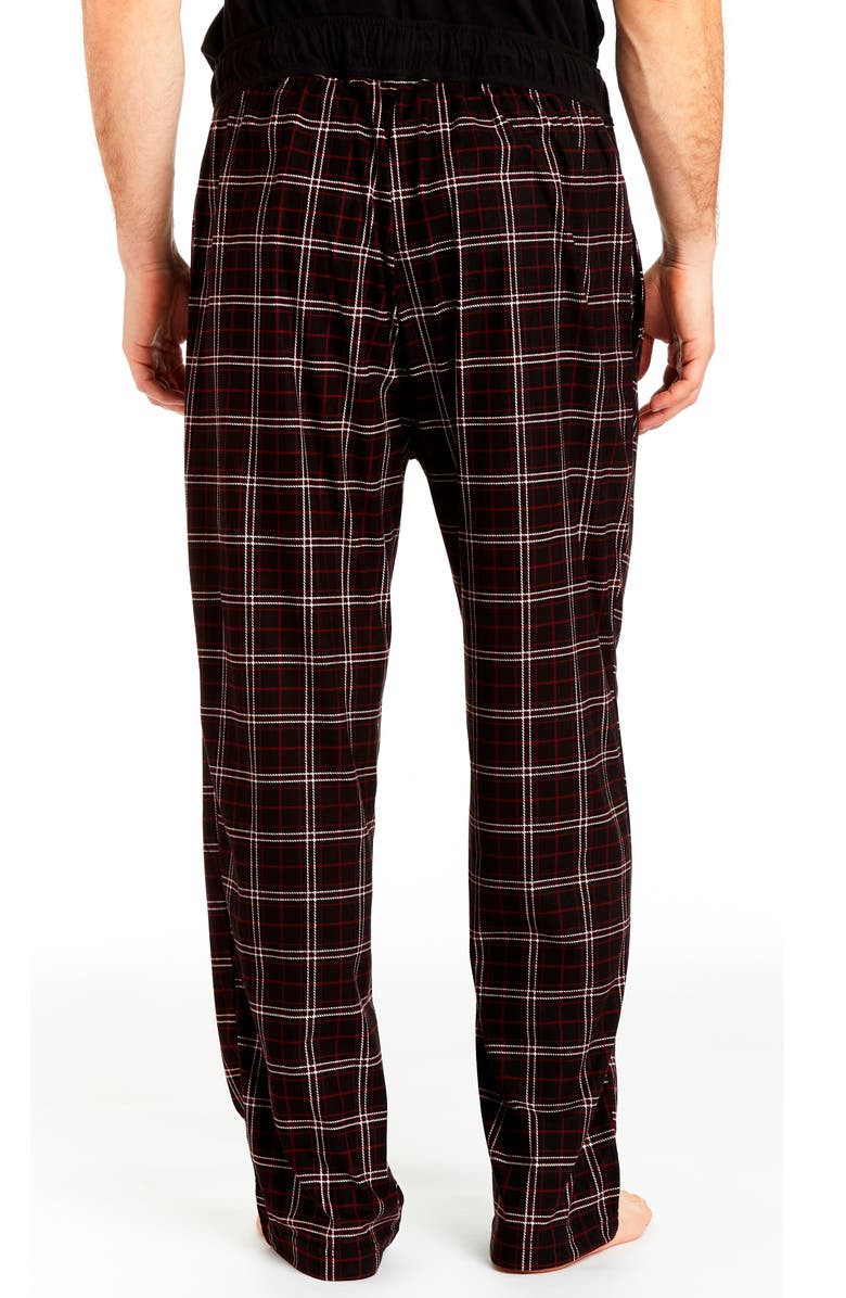 Rainforest Brushed Flannel Plaid Print Pajama Pants, Alternate, color,