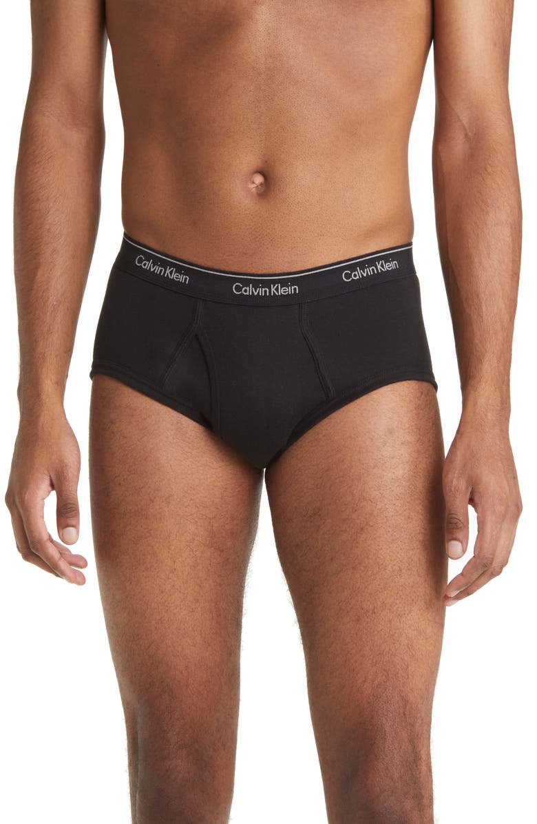 Calvin Klein 3-Pack Cotton Classics Briefs, Alternate, color, Black