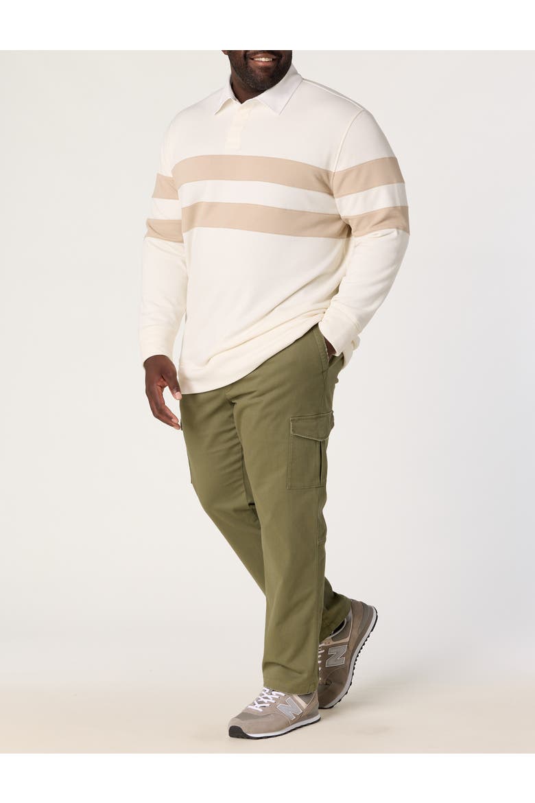 Big & Tall Rugby Polo Shirt V2, Alternate, color, VANILLA ICE