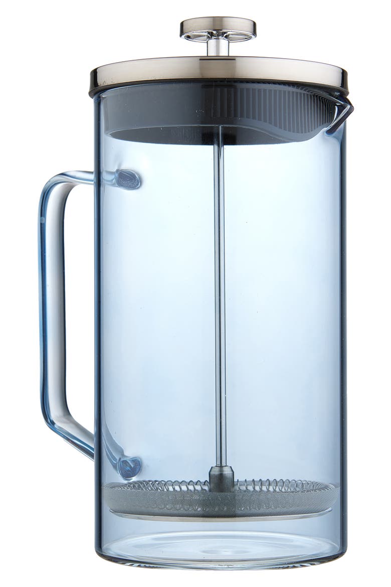 Glass French Press, Main, color, BLUE