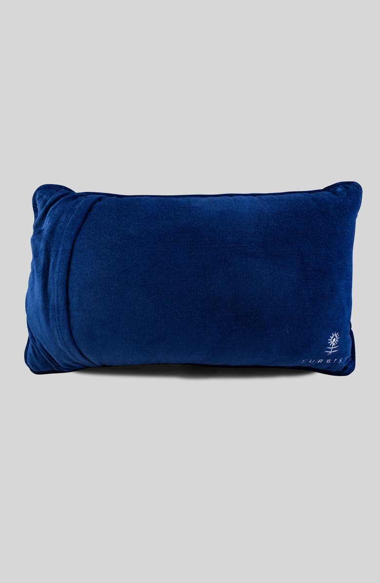 Furbish Everything Hurts Needlepoint Pillow, Alternate, color, Blue, Multi