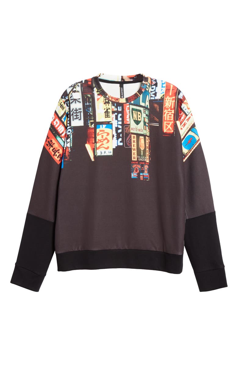Neil Barrett Runway Street Graphic Sweatshirt, Alternate, color,