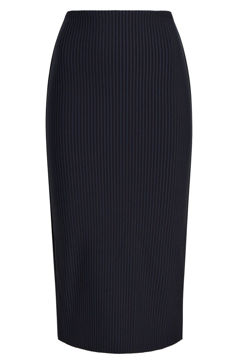 Commando CEO Stripe Neoprene Skirt, Alternate, color, Navy Stripe