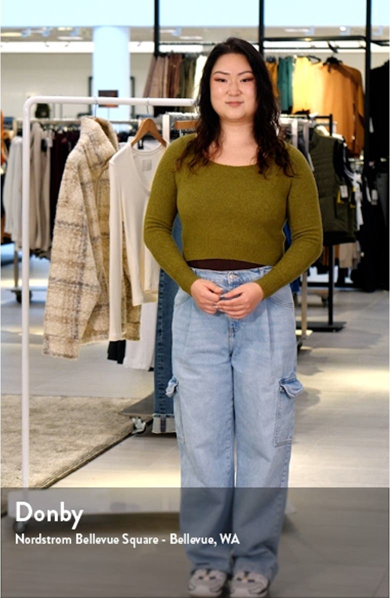 Cotton Blend Crop Sweater, sales video thumbnail