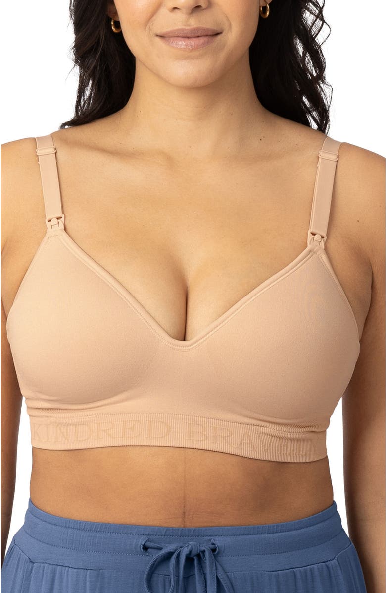 Kindred Bravely Sublime Contour Maternity & Nursing Bra-Sizing Available from B-D Cup, Main, color, Beige