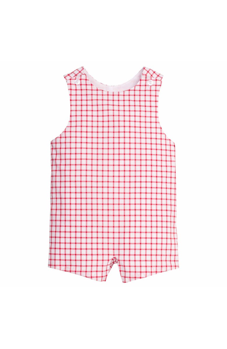 Little English Kids' Windowpane Vintage John John, Main, color, Red Windowpane