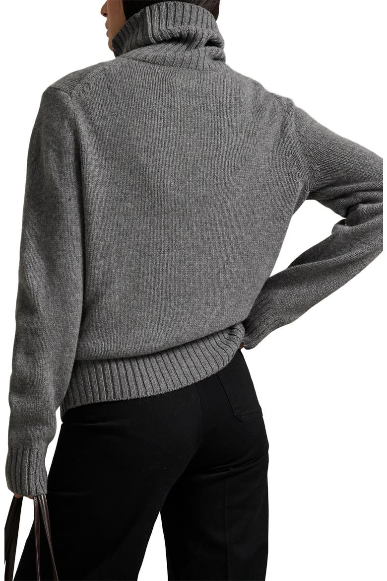 Wool Turtleneck Sweater, Alternate, color, FLANNEL GREY HEATHER