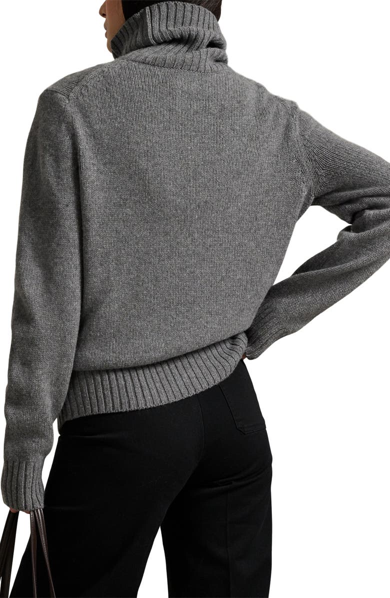 Polo Ralph Lauren Wool Turtleneck Sweater, Alternate, color, Flannel Grey Heather