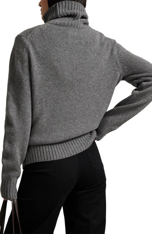 Polo Ralph Lauren Wool Turtleneck Sweater In Gray