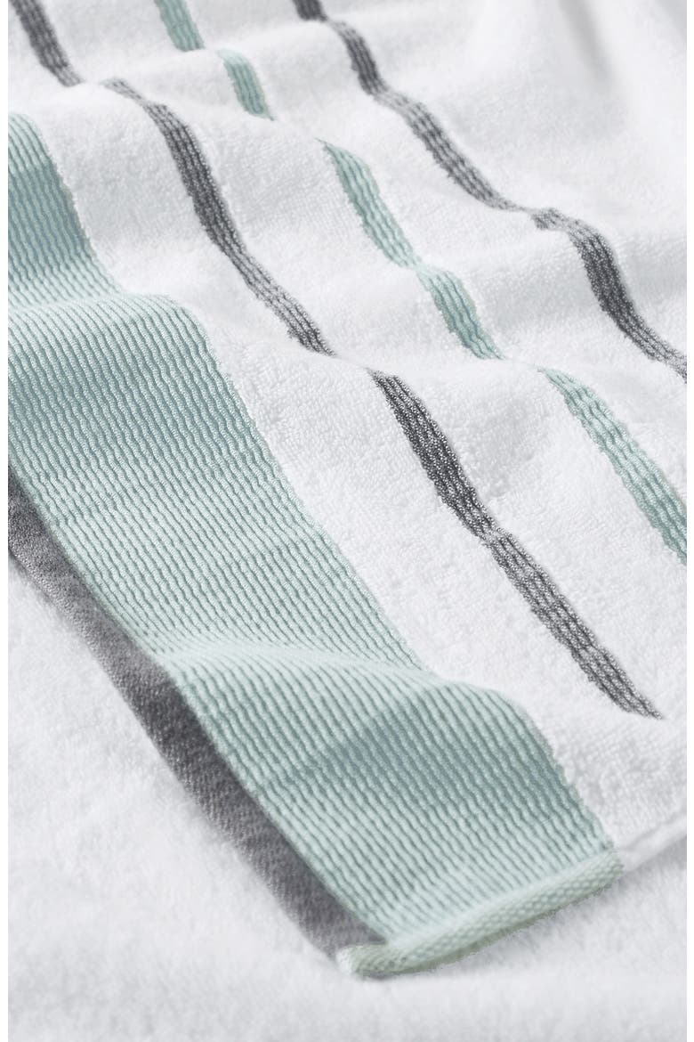 Luxurious Cotton 2-Pack Decorative Bath Towel Set, Alternate, color, EUCALYPTUS / GREY