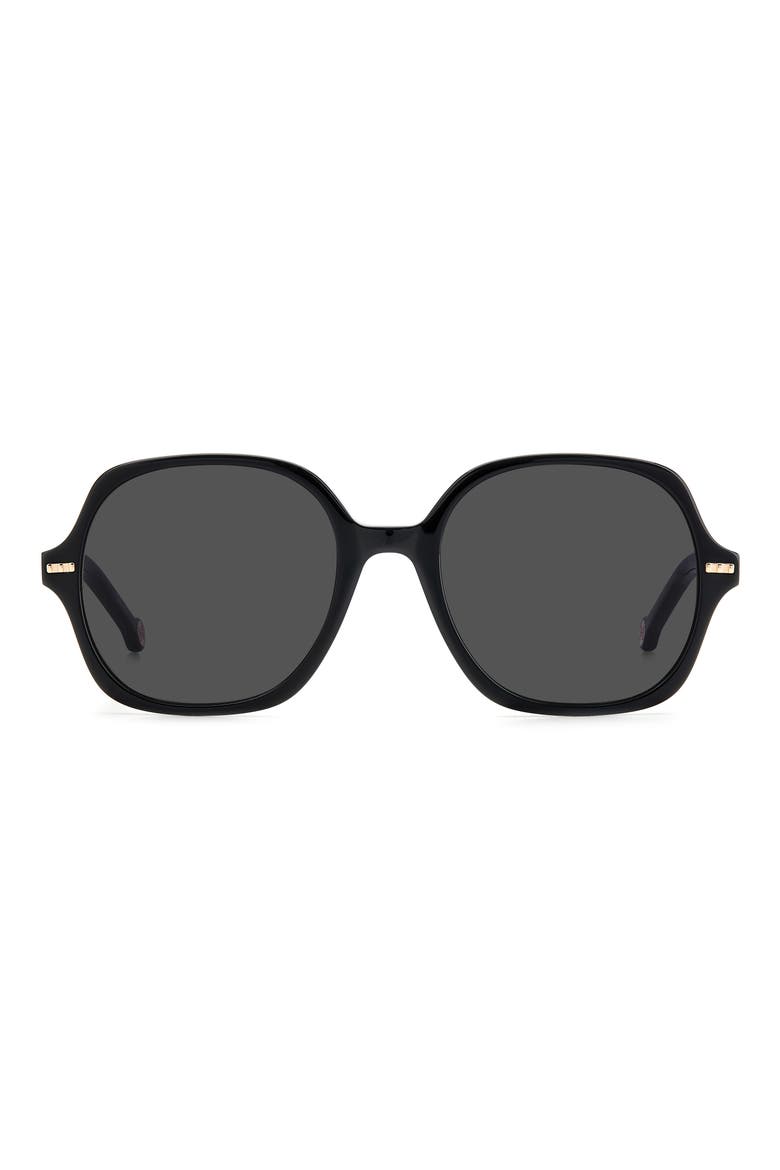 55mm Square Sunglasses, Main, color, BLACK