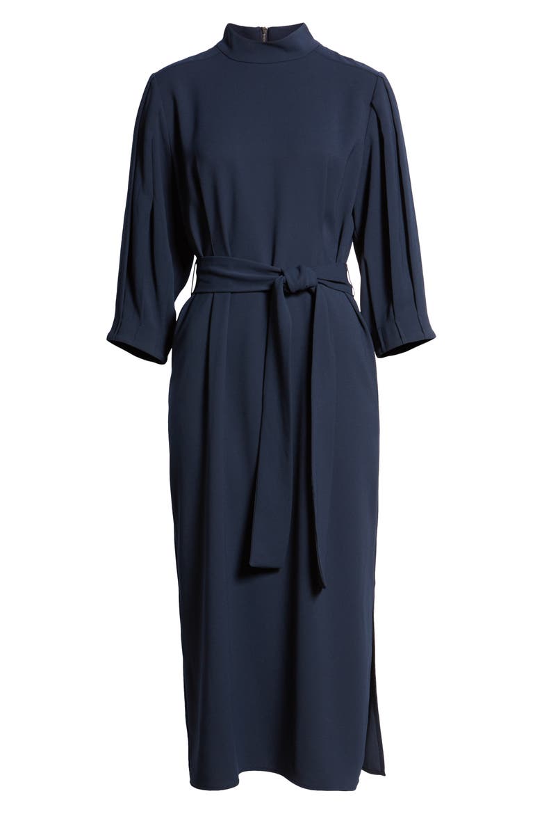 Tie Waist Dress, Alternate, color, NAVY NIGHT