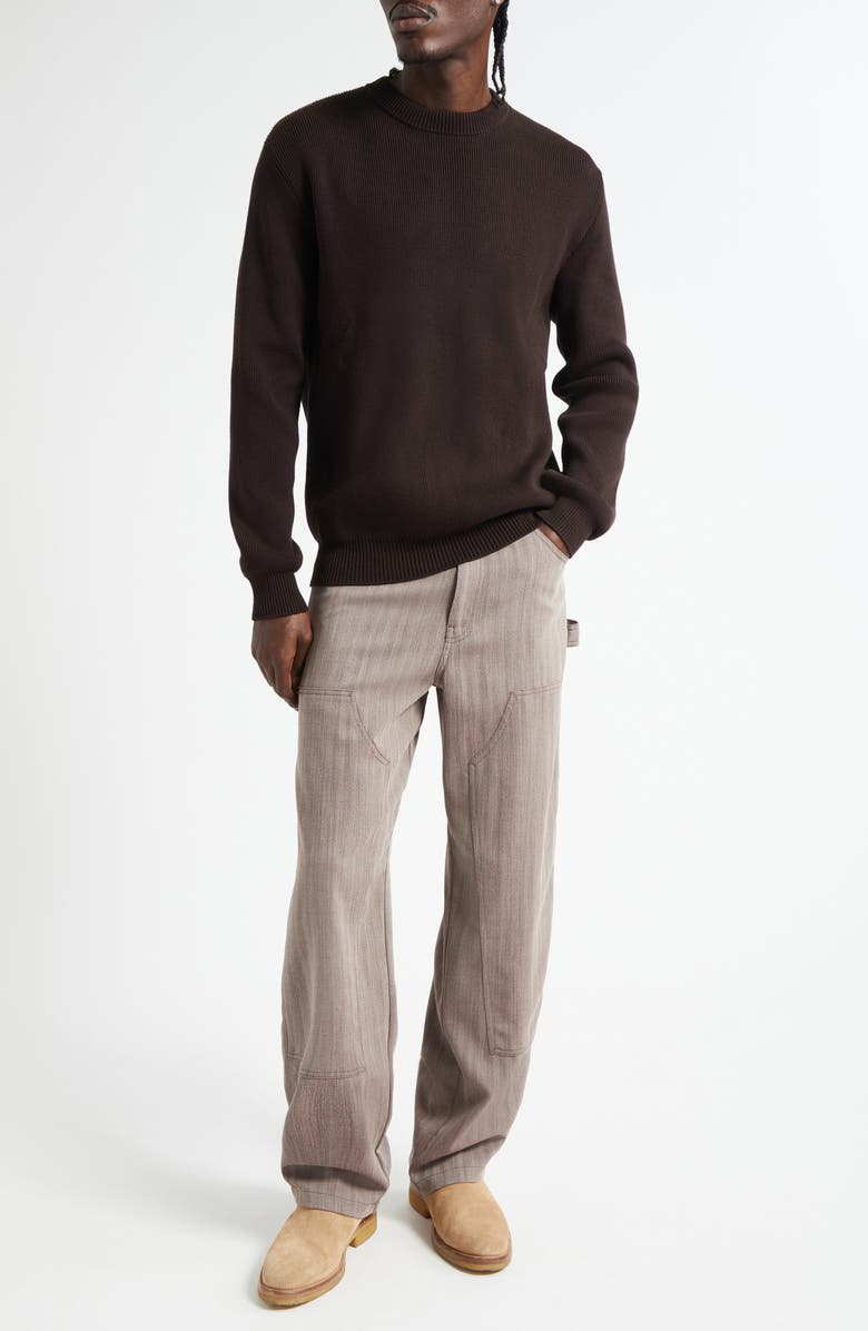 Golden Goose Journey Virgin Wool Blend Herringbone Painter Pants, Alternate, color, Maroon