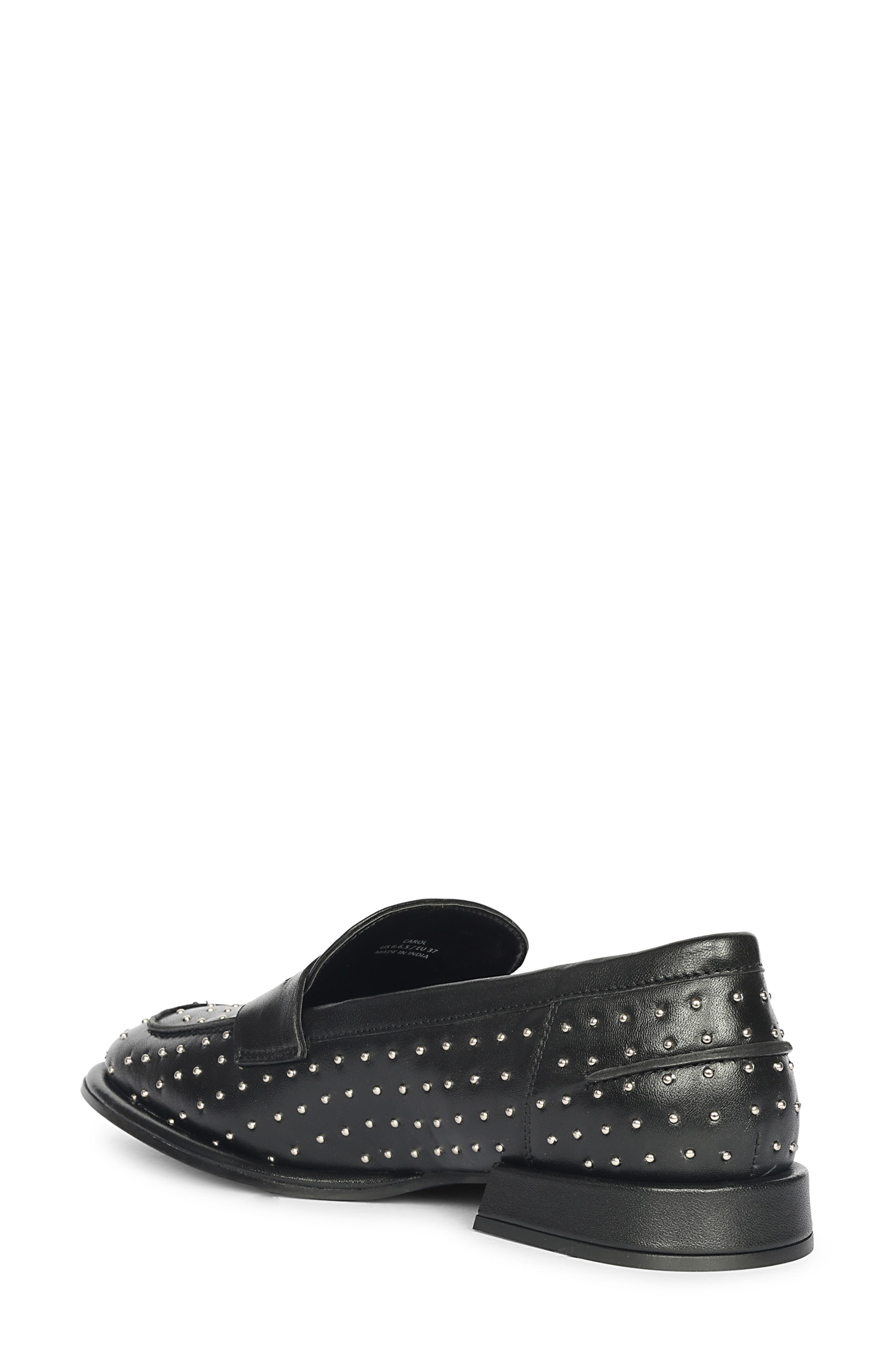 SAINT G Carol Stud Penny Loafer, Alternate, color, Black