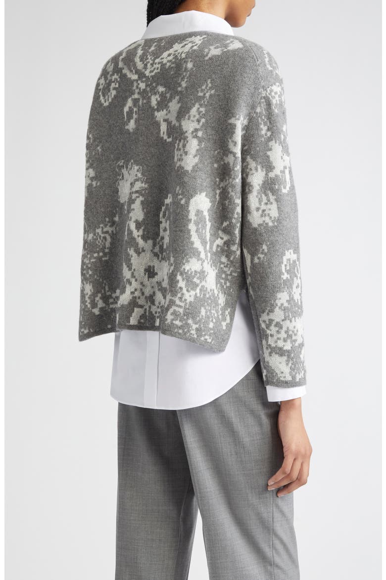 Bateau Neck Jacquard Sweater, Alternate, color, NICKEL MULTI