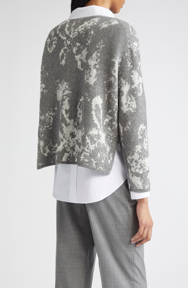 Lafayette 148 New York Bateau Neck Jacquard Sweater, Alternate, color,