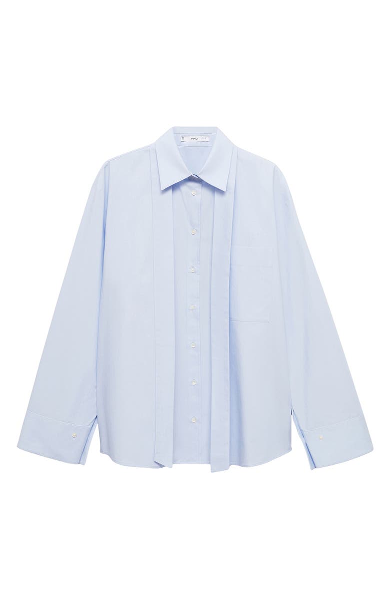 MANGO Tie Neck Shirt, Alternate, color, 