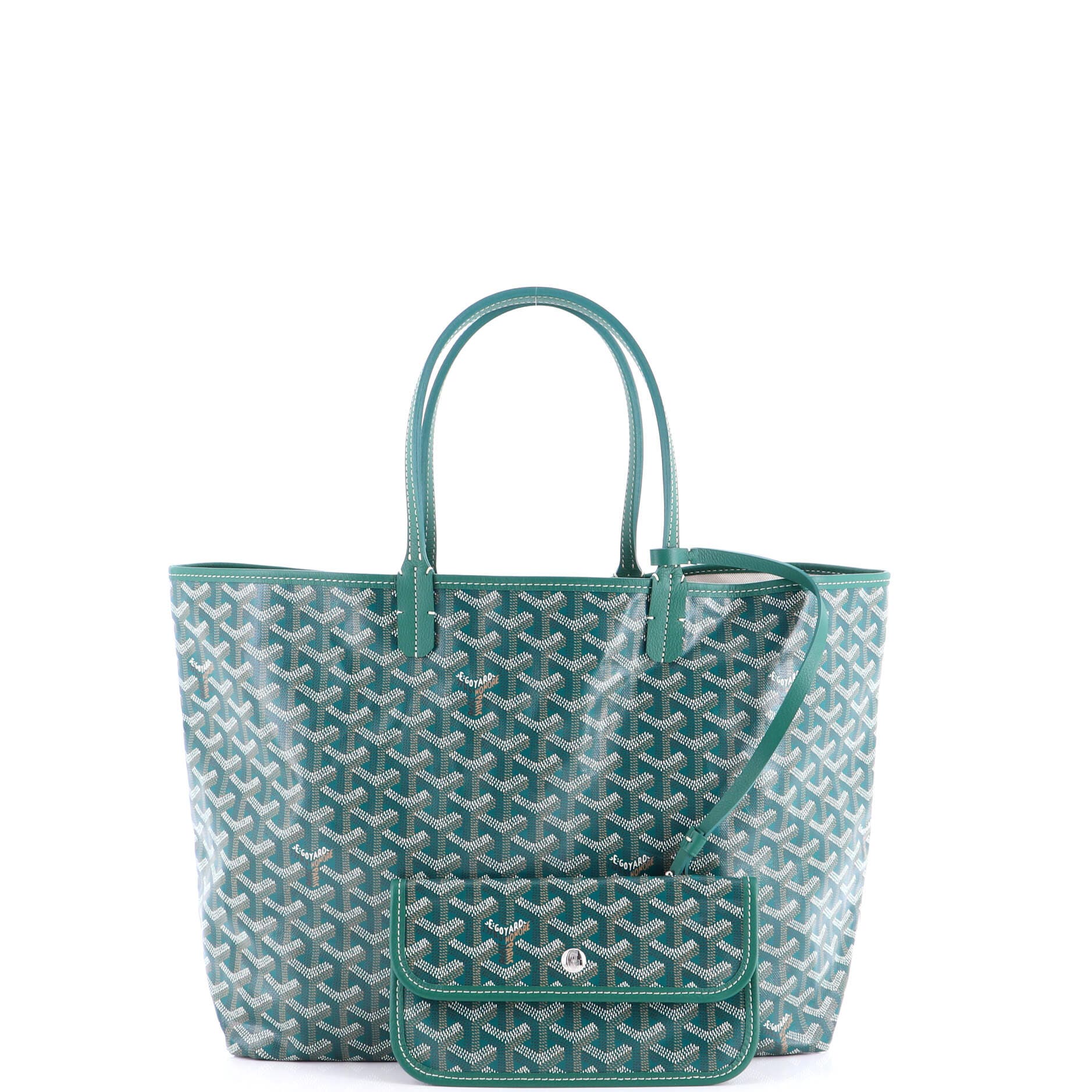 Pre-Owned Goyard Saint Louis Tote Coated Canvas PM, Alternate, color, Green