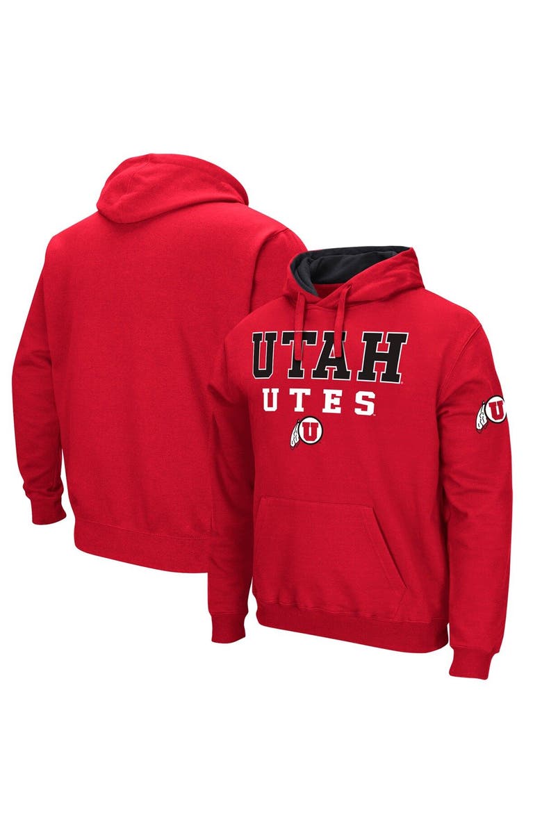 COLOSSEUM Men's Colosseum Red Utah Utes Sunrise Pullover Hoodie, Main, color, Red