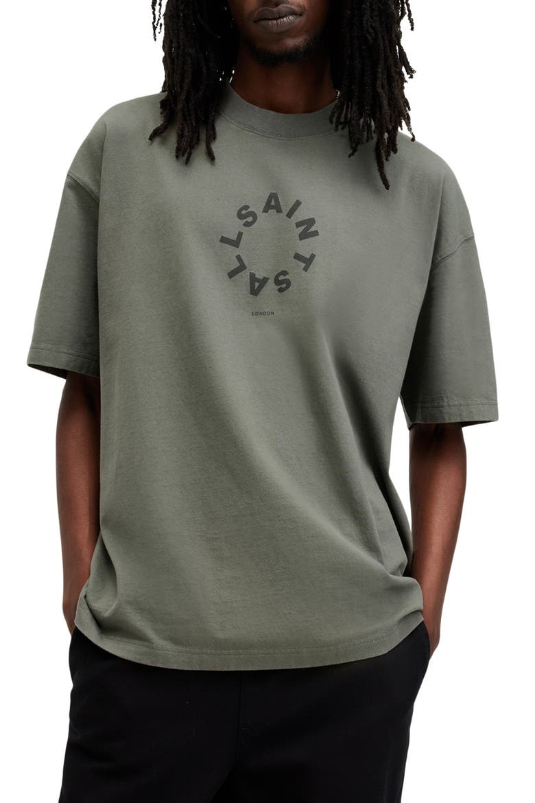 Tierra Cotton Graphic T-Shirt, Main, color, THYME GREEN