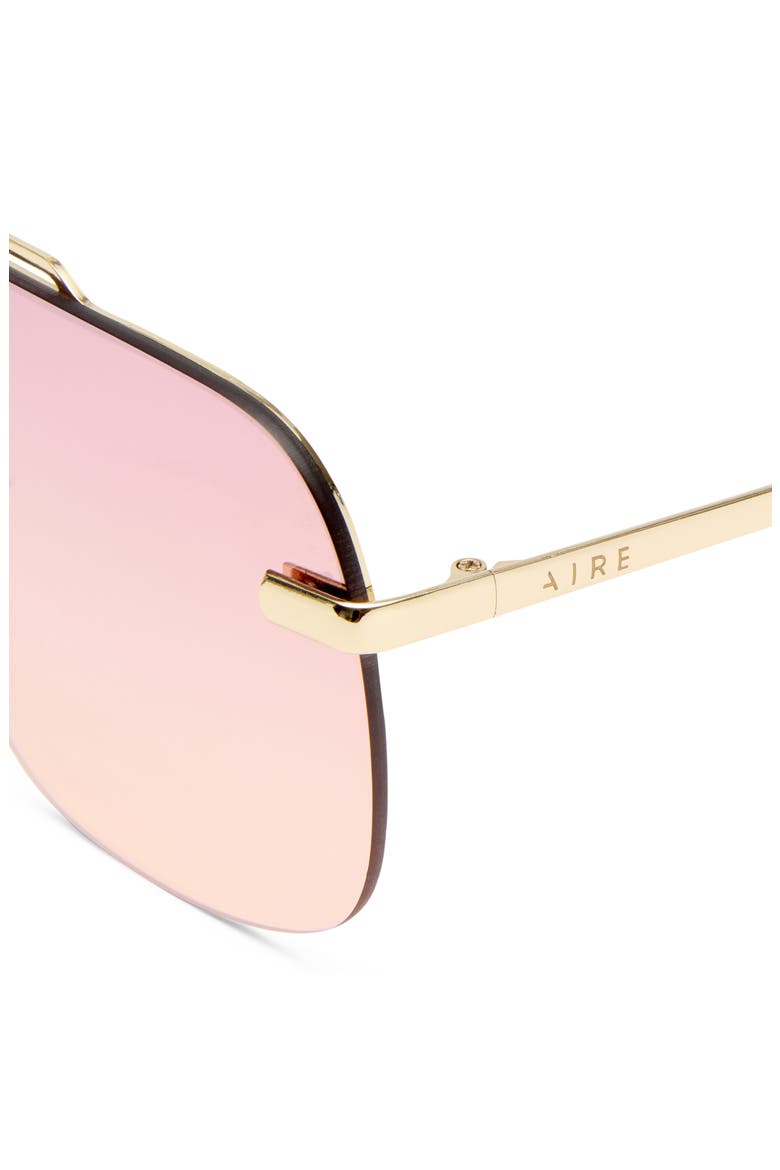 Venatici 137mm Aviator Sunglasses, Alternate, color, GOLD / ROSE GRAD MIRROR