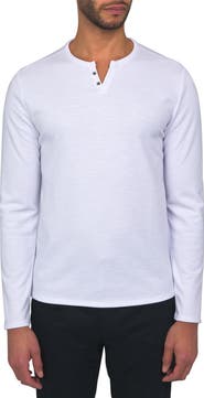 W.R.K Lucerine White Waffle Cotton 
Modal Henley