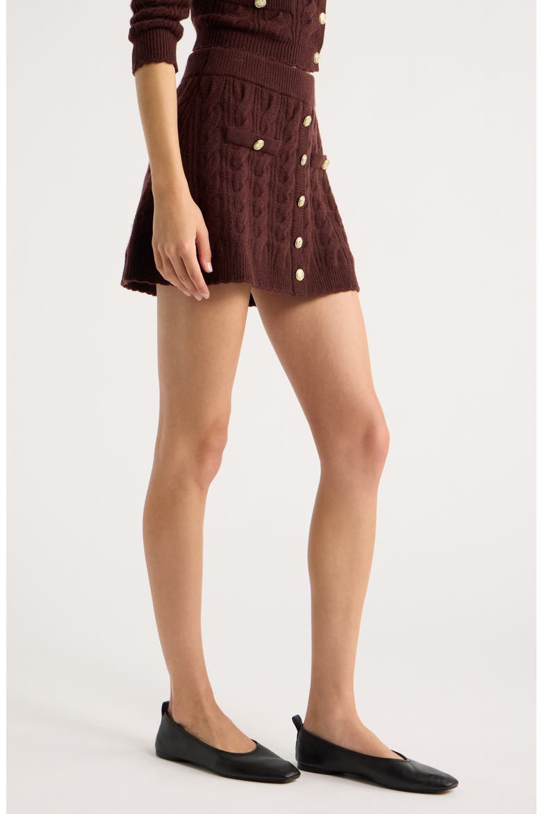 Berritt Wool & Cashmere Miniskirt, Alternate, color, CINNABAR