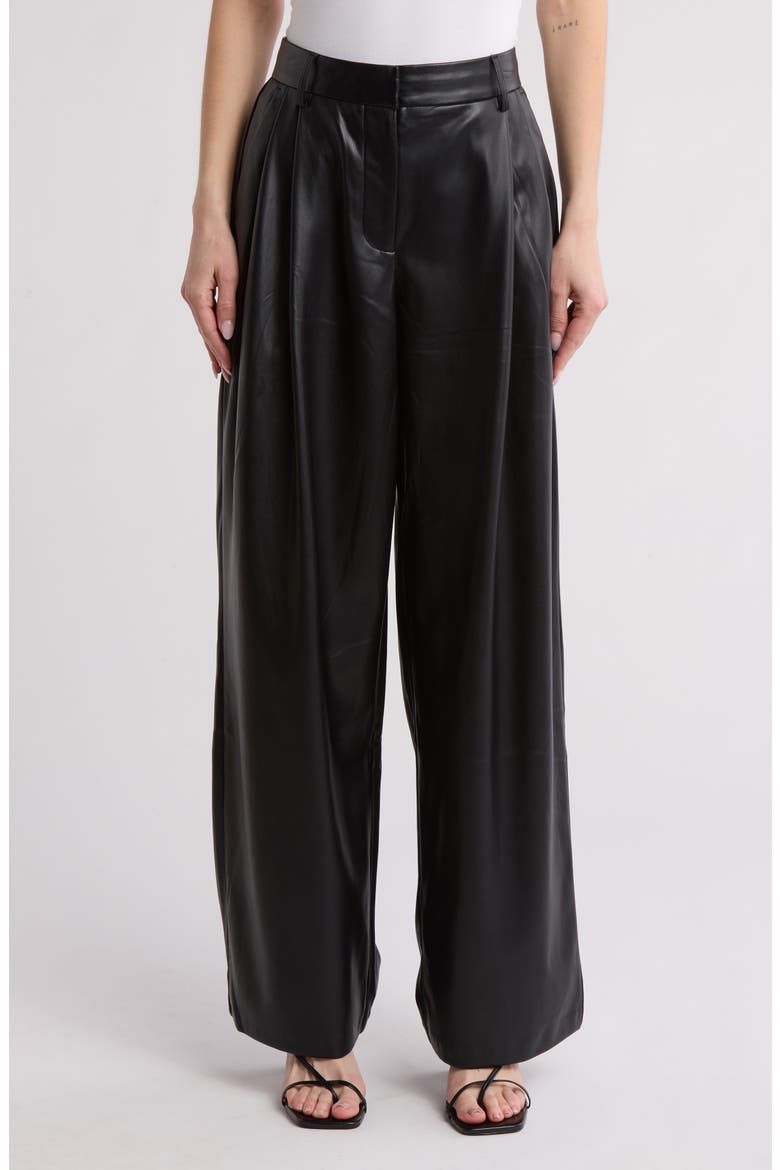 Uniform '90s Faux Leather Pants, Main, color, BLACK001
