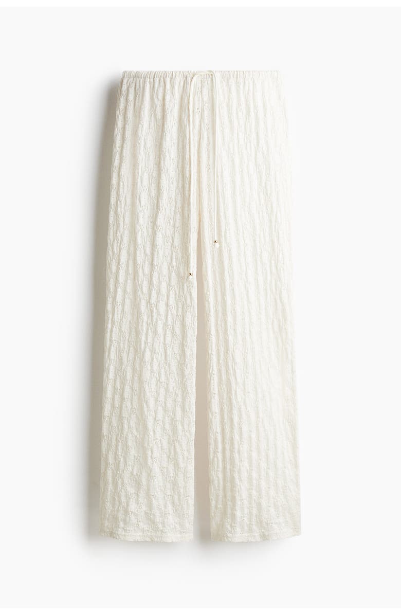 H&M Lace-look Drawstring Trousers, Main, color, 