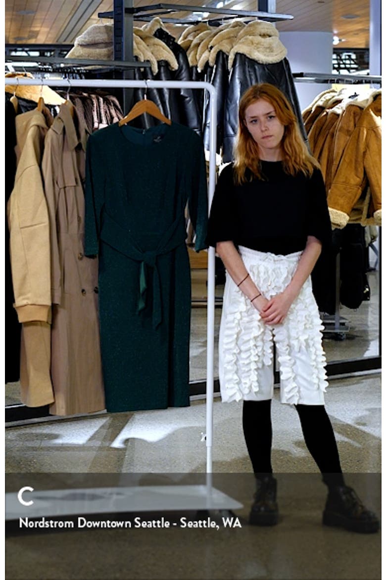Metallic Knit Tie Front Dress video