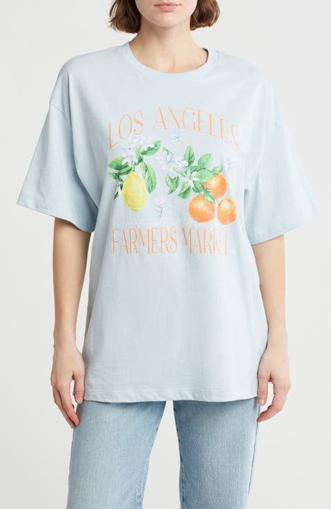 Los Angeles Farmers Market Cotton Graphic T-Shirt