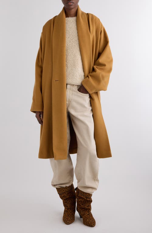 Isabel Marant Elise Wool Blend Coat In Brown