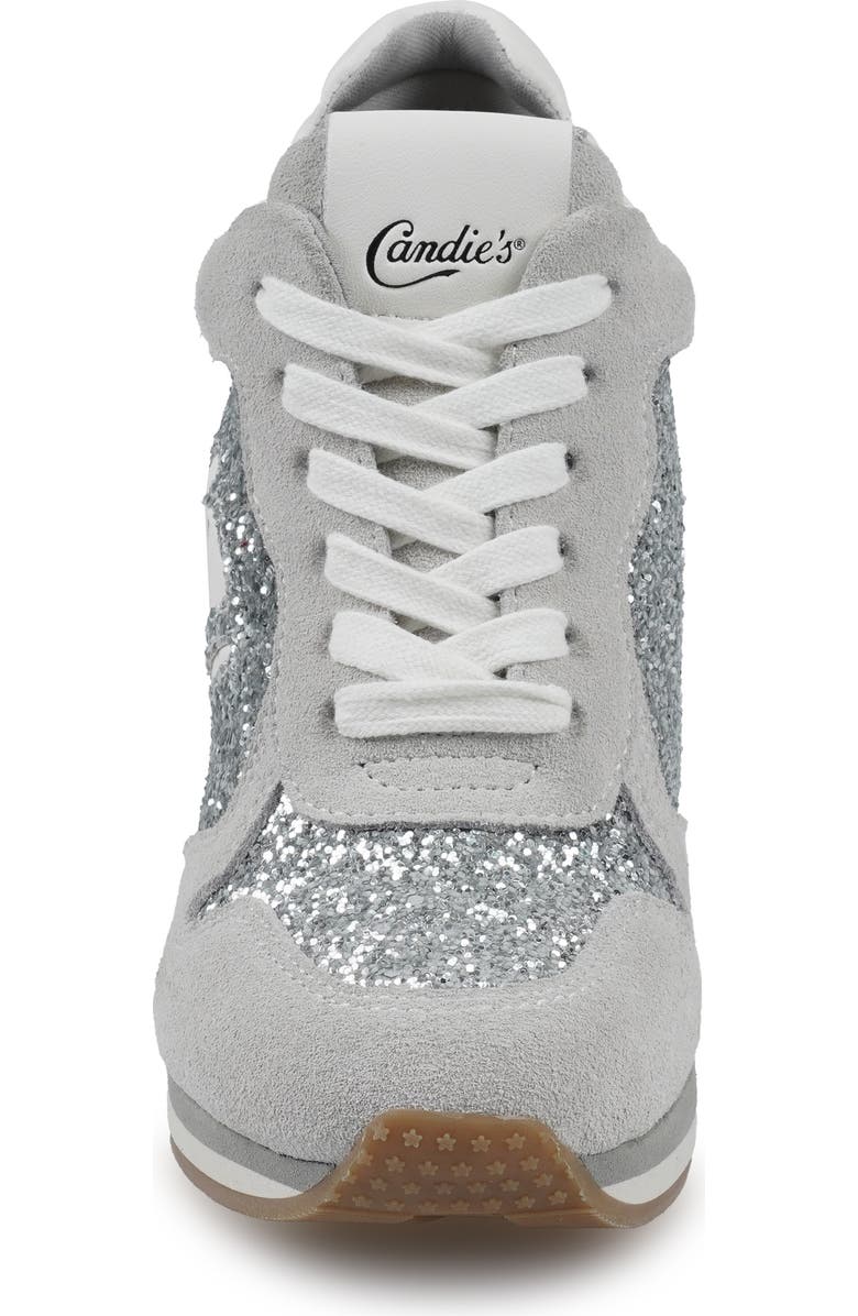 Candie's Percy Platform Pump, Alternate, color, Grey/ Silver