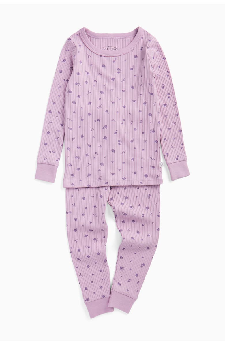 MORI Floral Ribbed Pyjamas, Main, color, Lilac Floral