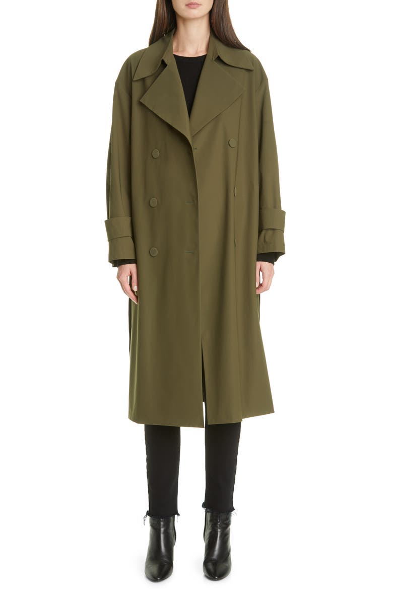 Water Resistant Trench Coat, Main, color, MILITARY 639
