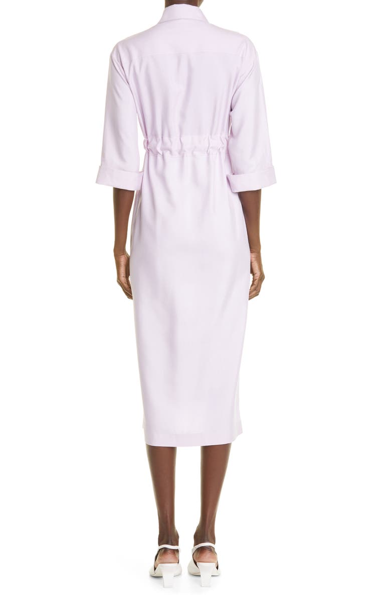 St. John Collection Belted Dupioni Silk Shirtdress, Alternate, color, 
