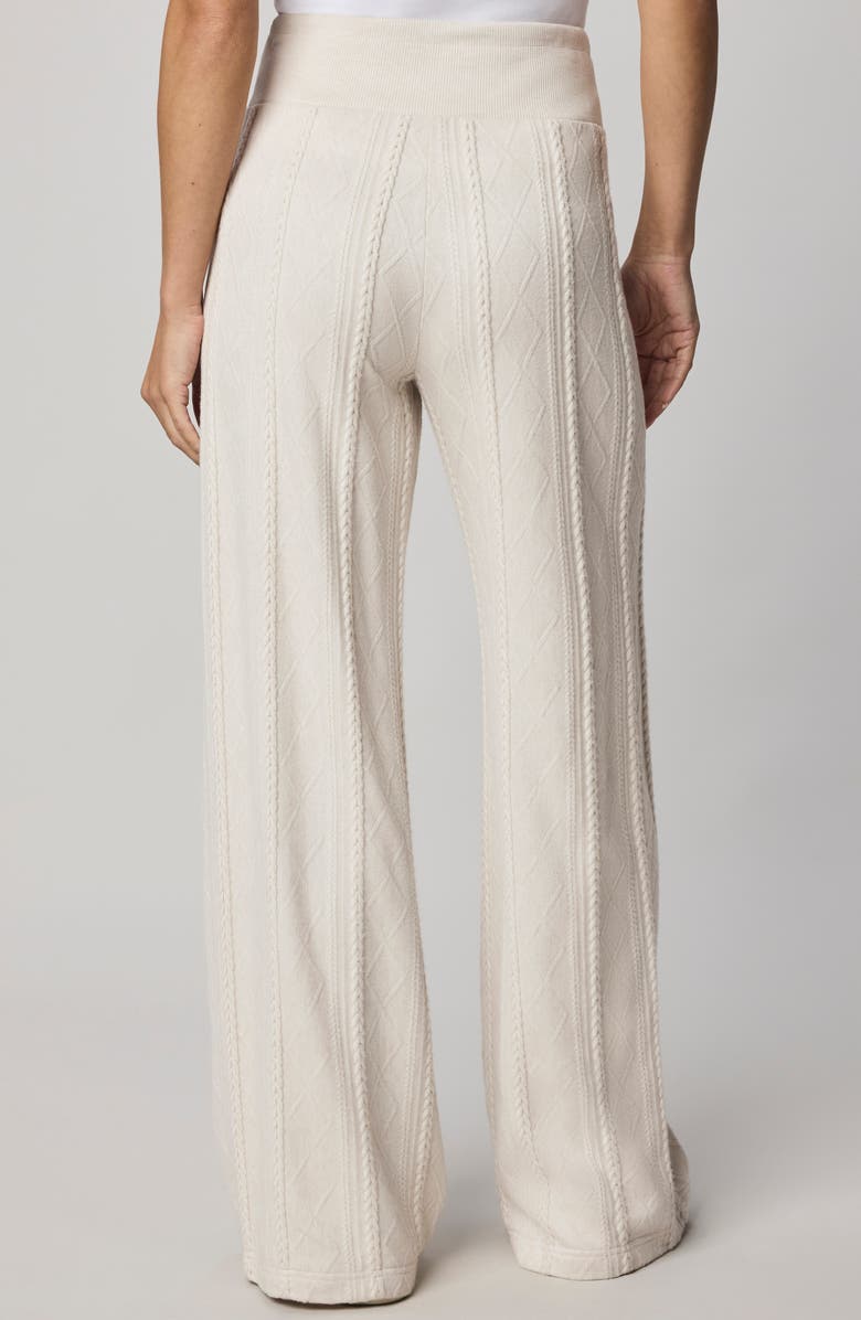 Splendid Cable Drawstring Wide Leg Pants, Alternate, color, Pale Oak White Heather