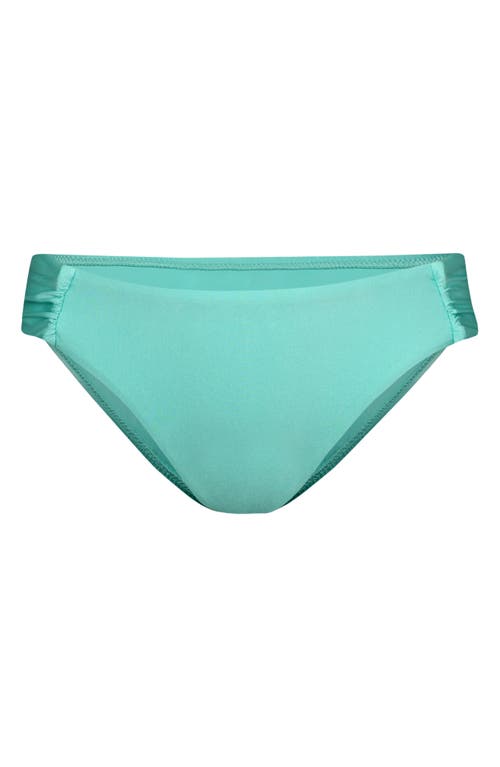 Sunshine 79 Solids Shirred Side Bikini Bottoms In Green