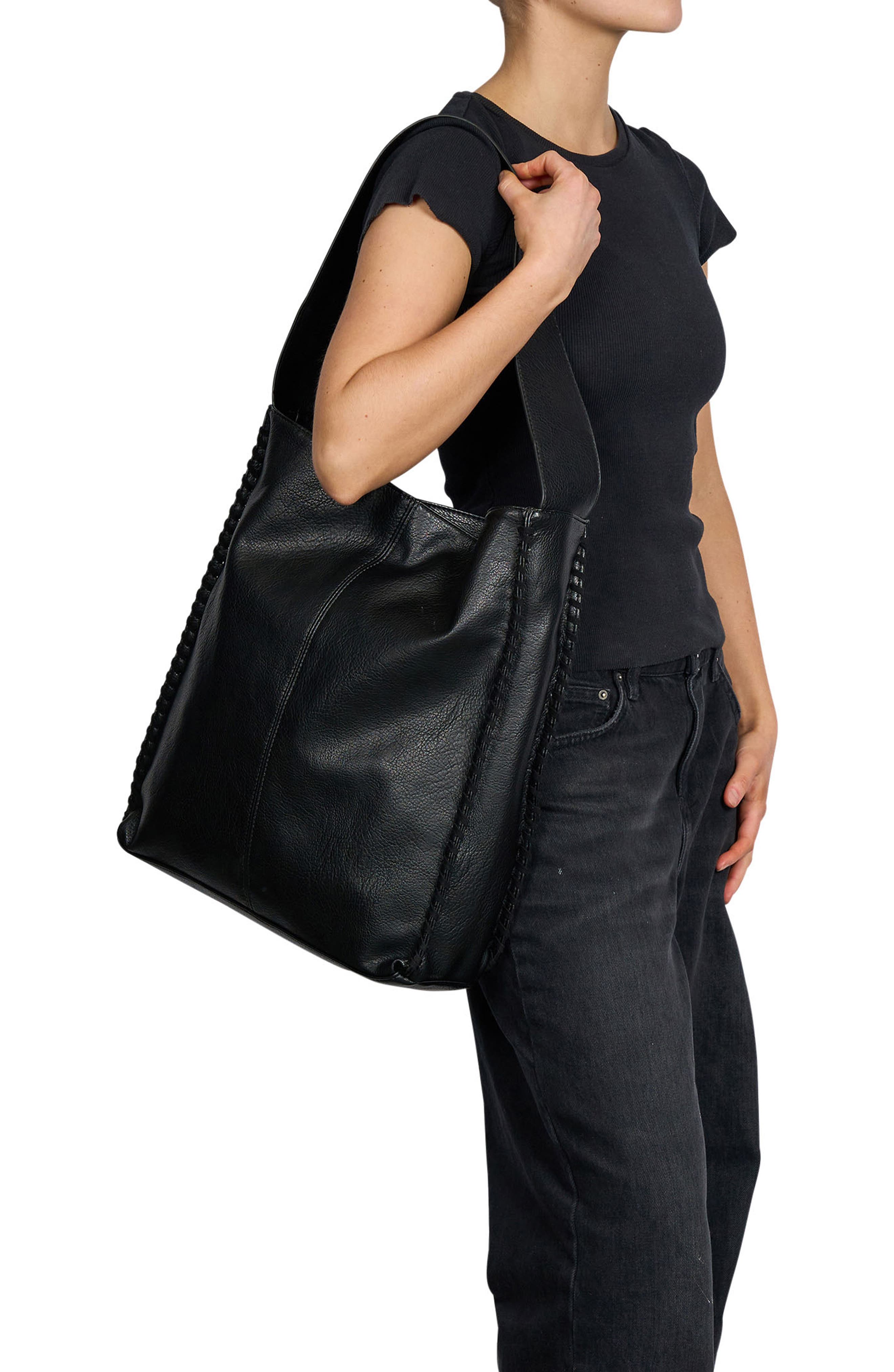Urban Originals Knowing Vegan Leather Shoulder Bag, Alternate, color, Black