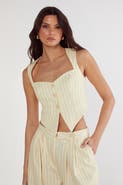 NASTY GAL Pinstripe Tailored Top