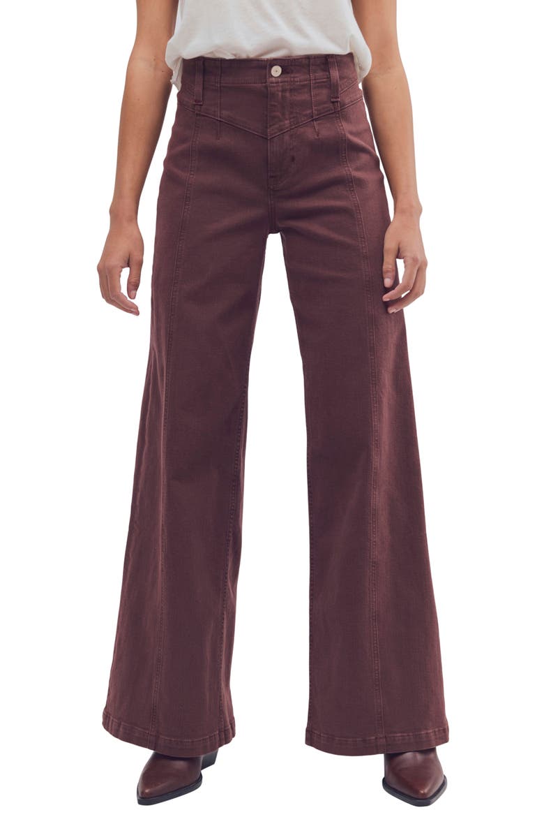 Libre High Waist Wide Leg Corduroy Pants, Main, color, SHOPPING BAG