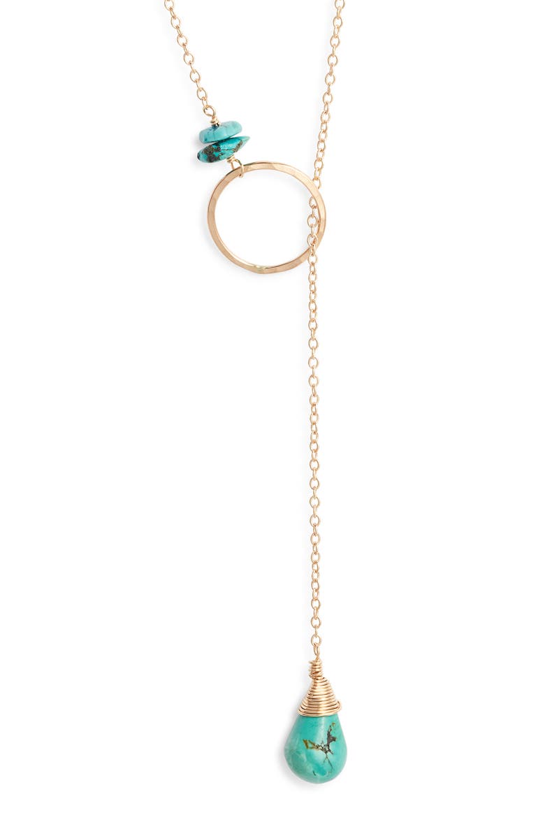 Nashelle Gwyneth Semiprecious Toggle Necklace, Main, color, Gold Fill