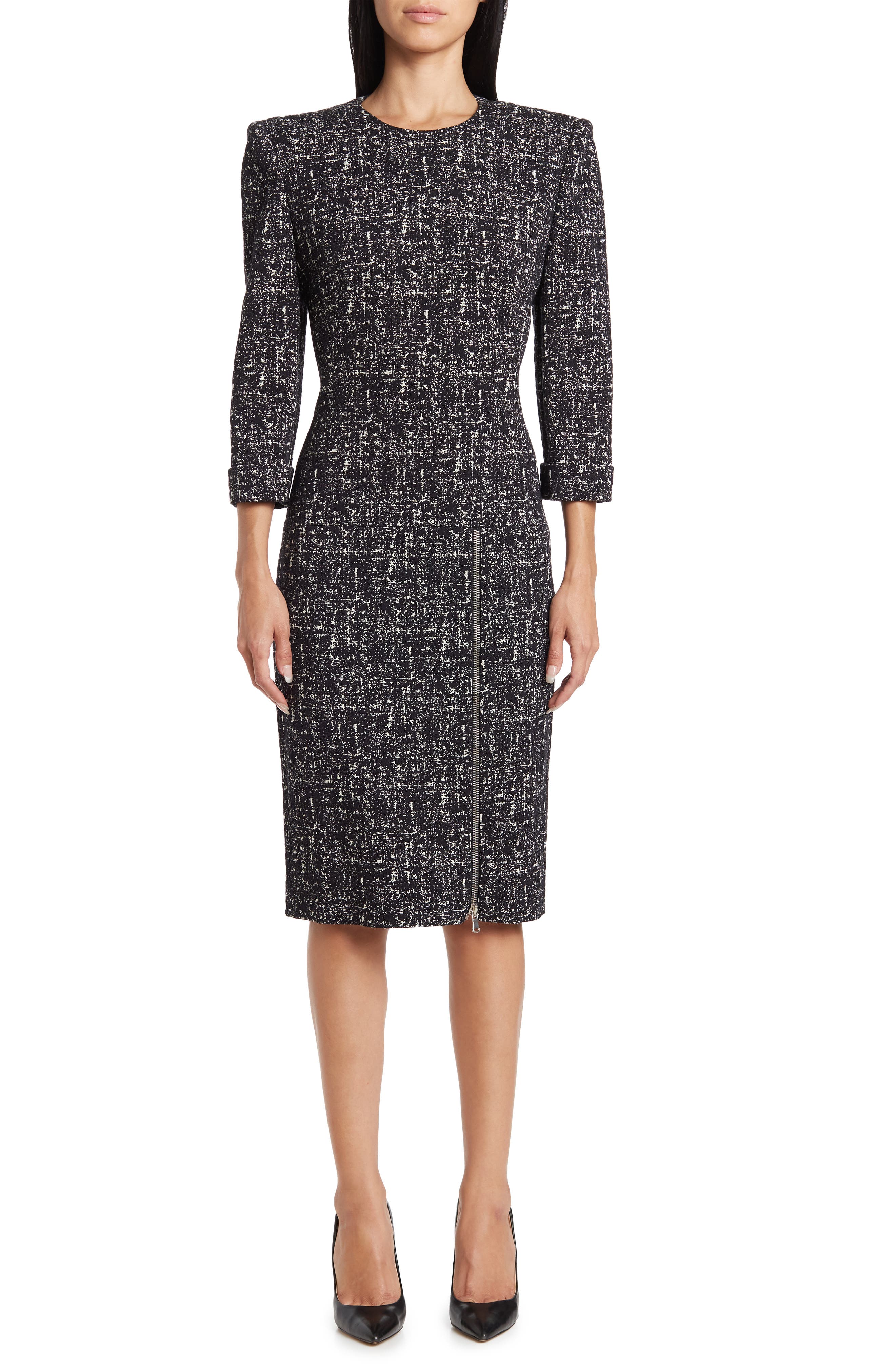 McQueen Zip Slit Sheath Dress (Women) | Nordstromrack