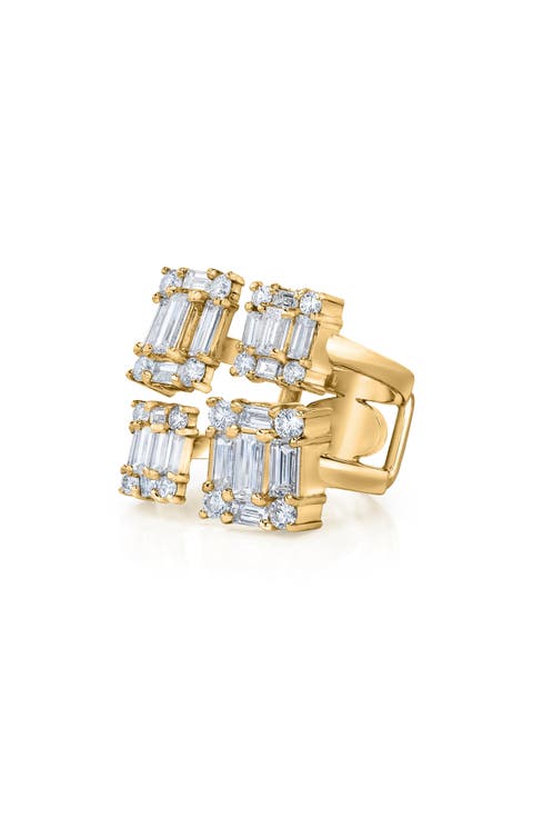 Clarity Quad Cube Diamond Ring