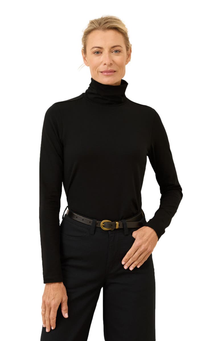 Pact Luxe Stretch Jersey Slim Turtleneck, Alternate, color, 