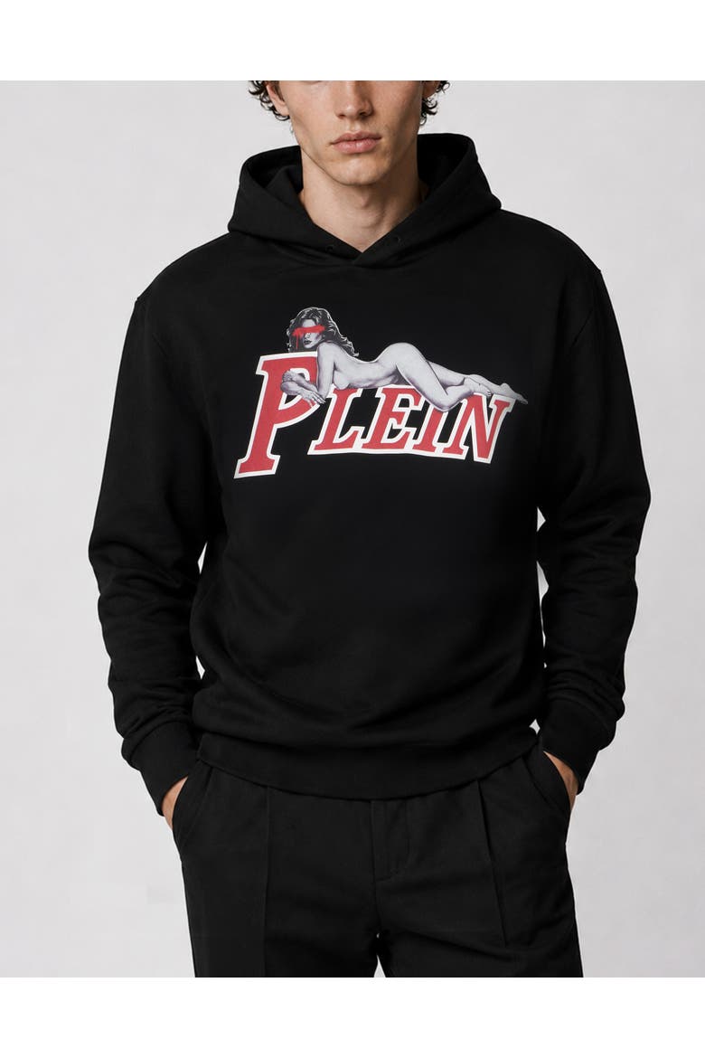 Hoodie Sweatshirt Men, Main, color, black