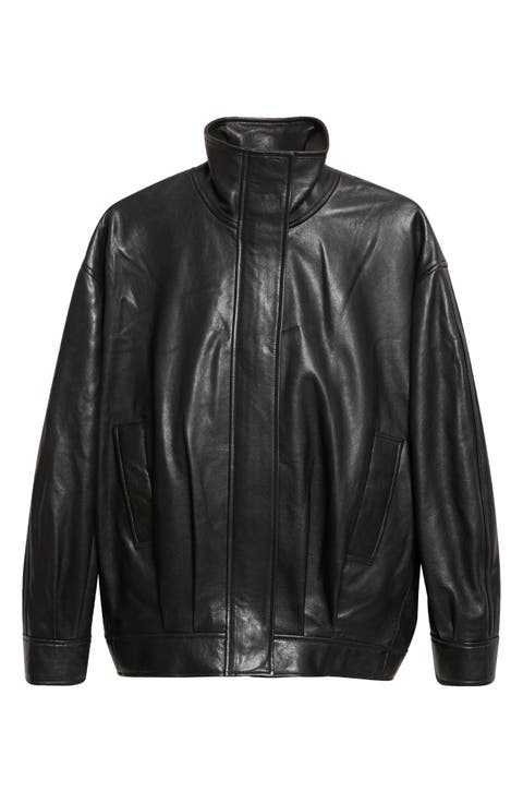 Paula Leather Bomber Jacket